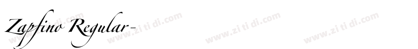 Zapfino Regular字体转换